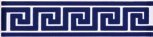 CENEFA 5X20 DECORADO A SERIGRAFIA GRECA AZUL - MLM